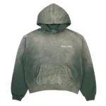 Thirteen Studios Embroidered Logo Hoodie Faded Green Front Side