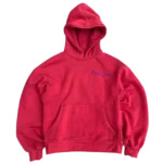 Thirteen Studios Embroidered Logo Pink Hoodie Front Look
