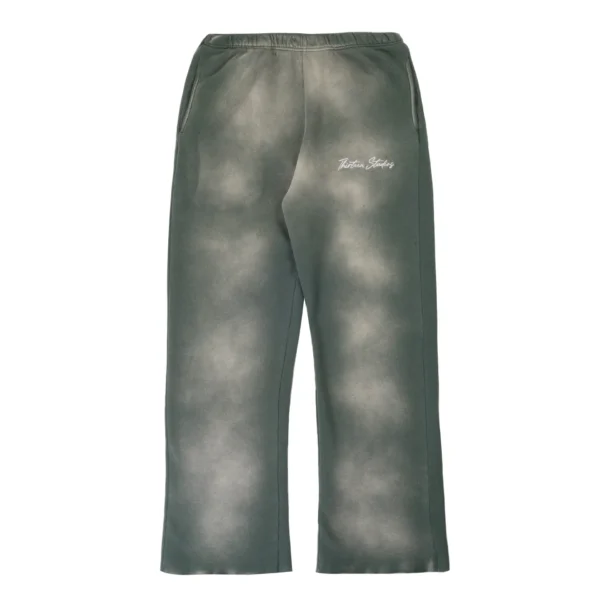 Thirteen Studios Embroidered Logo Sweatpants Faded Olive Front Side