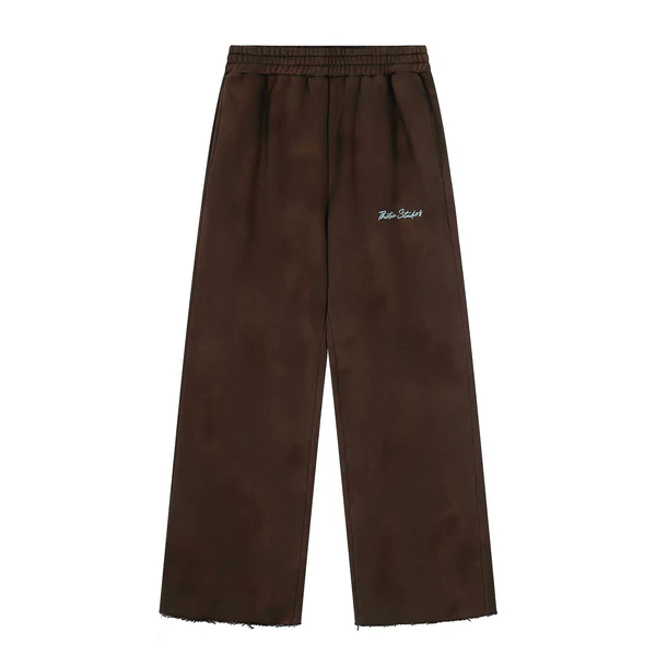 Thirteen Studios Embroidered Relaxed Sweatpant Brown Front Side
