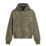 Thirteen Studios Embroidered Triple Logo Zip-Up Hoodie Front Side