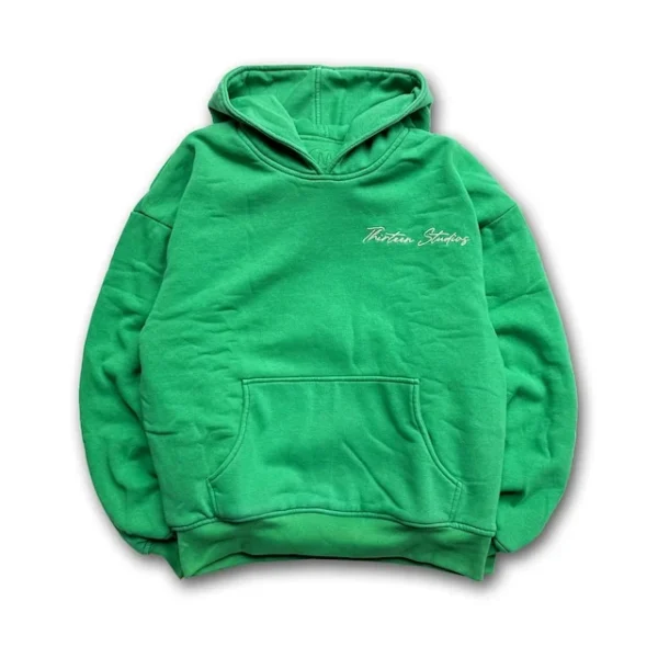 Thirteen Studios Hoodie Green Front Side